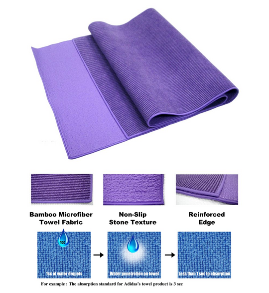 Elite Hybrid - Super Absorbent - Soft Touch Top - (4mm) Yoga Mat