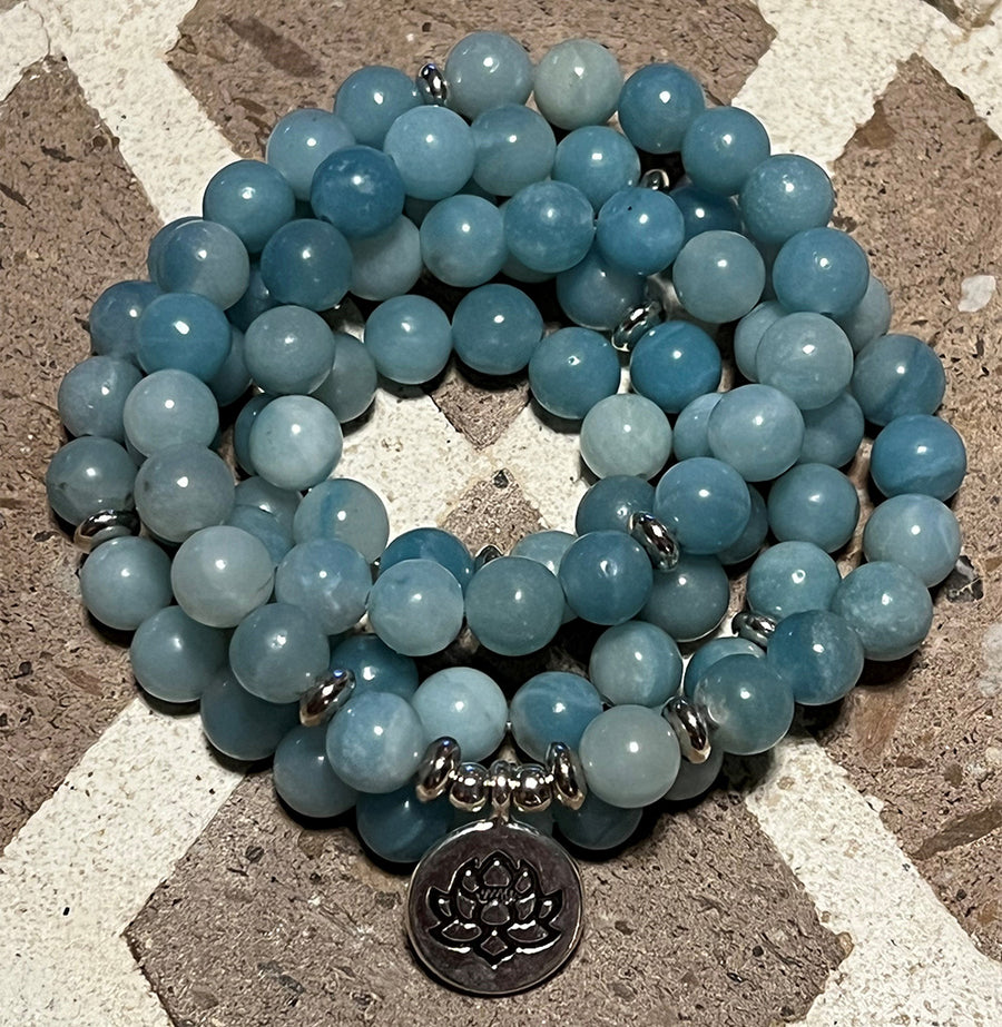 108 Bead Polished Amazonite Bracelet/Necklace Mala